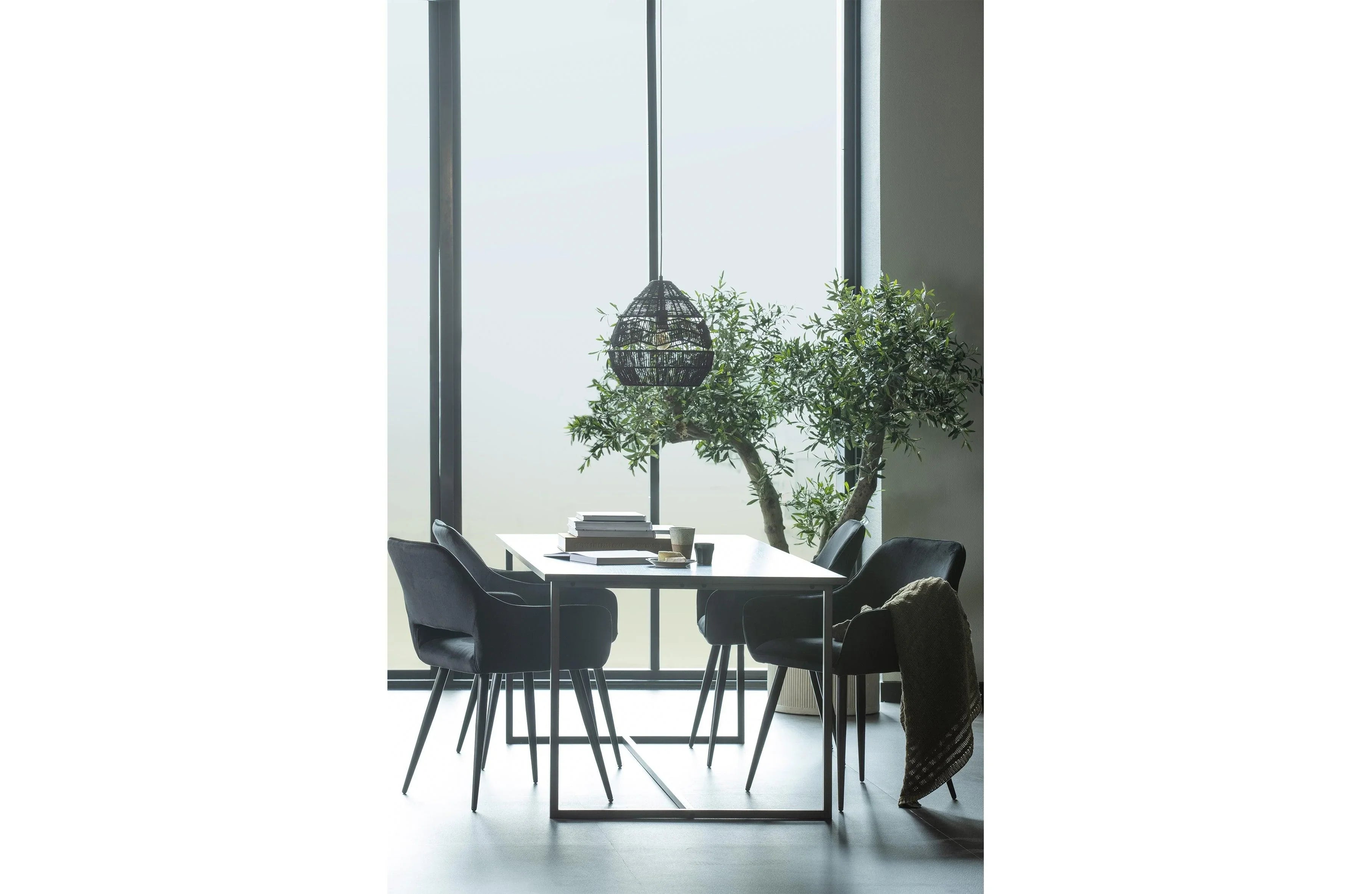 Set de 2 - scaun Jelle Black Velvet Black - PARIS14A.RO