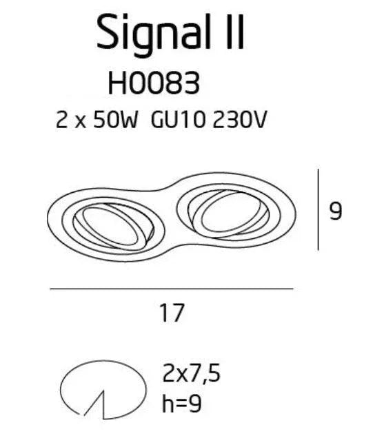 Spot incastrabil SIGNAL II Culoare alba MAXLIGHT H0083 - PARIS14A.RO