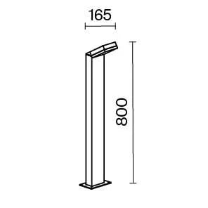 Stalp exterior Paso Maytoni Outdoor O595FL-L12B3K - PARIS14A.RO