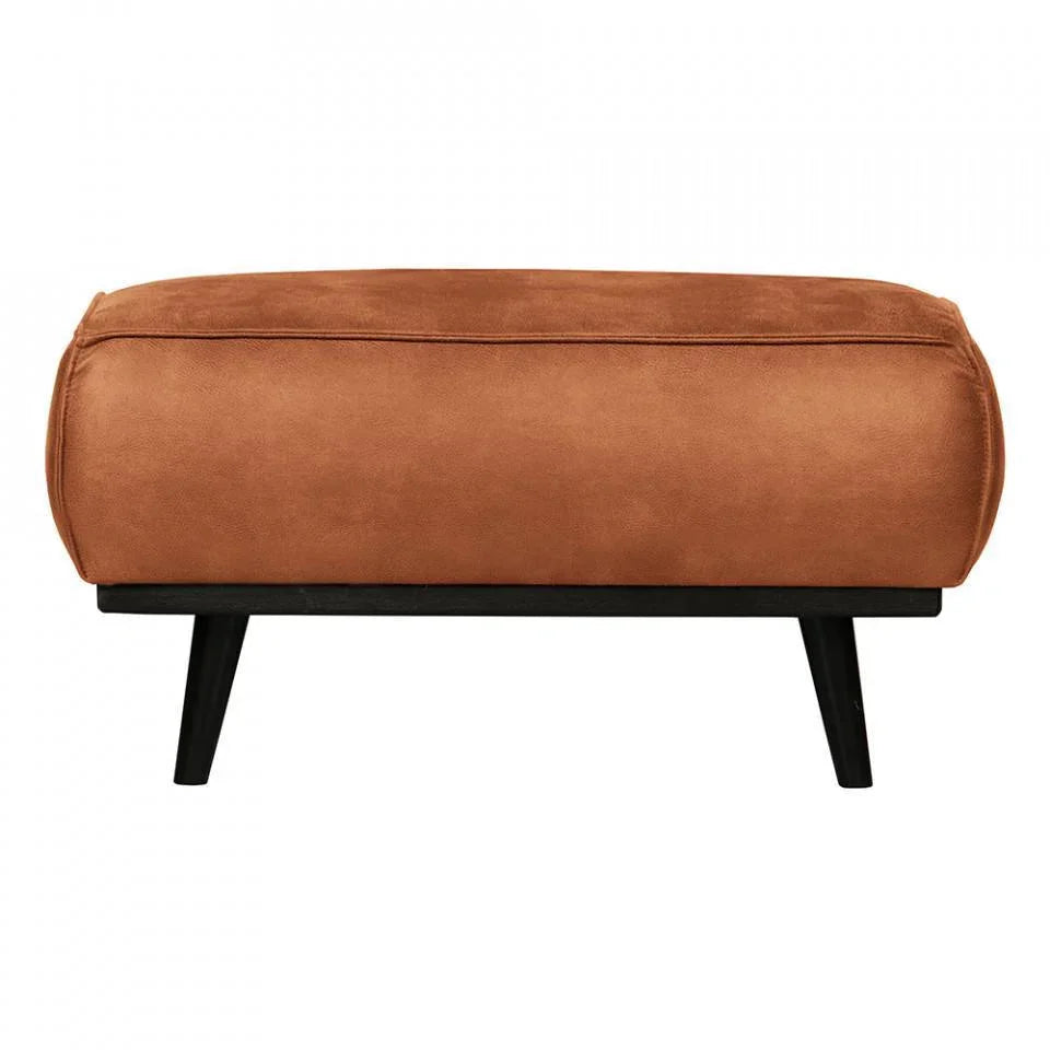 Taburet pentru picioare maro coniac/negru din poliester si lemn 55x80 cm Statement - PARIS14A.RO