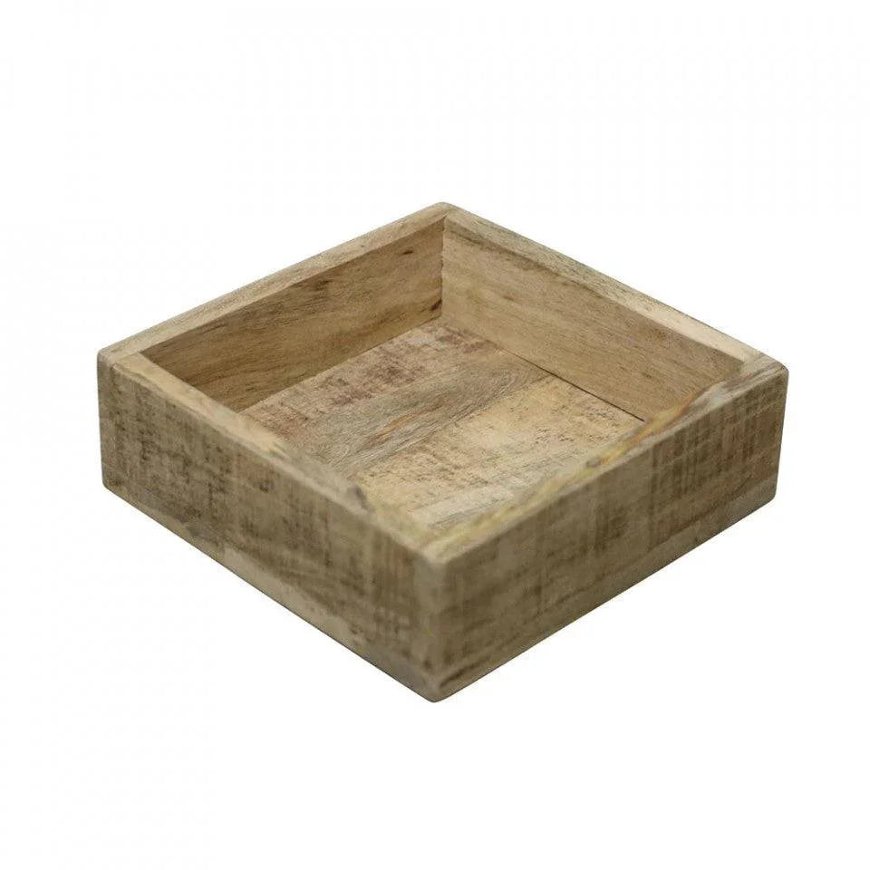 Tava maro din lemn de mango 20x20 cm Vintage Raw Materials - PARIS14A.RO