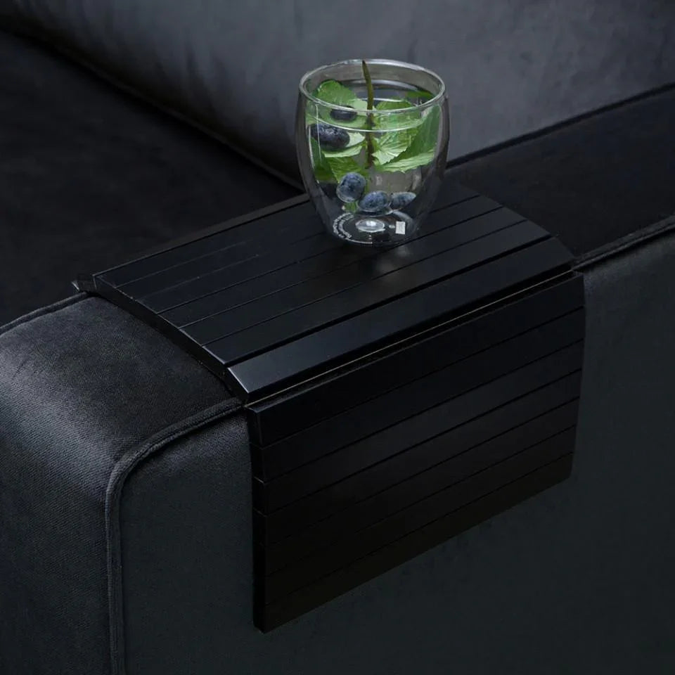 Tava pentru cotiera neagra din lemn 24x44 cm Flexible - PARIS14A.RO