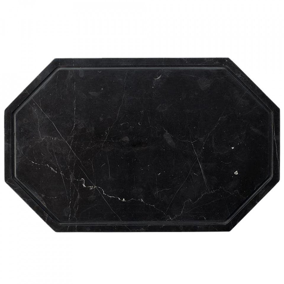 Tocator octagonal negru din marmura 25x40 cm Wonder Bolia - PARIS14A.RO