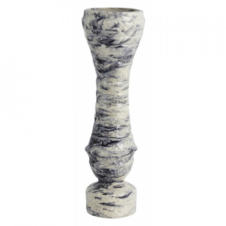Vaza alba/neagra din ceramica 39 cm Lunga Nordal - PARIS14A.RO