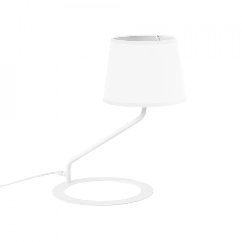 Veioza alba din poliester si otel 40 cm Stand Custom Form - PARIS14A.RO