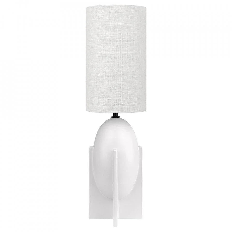 Veioza alba din textil si ceramica 64 cm Ovo Versmissen - PARIS14A.RO