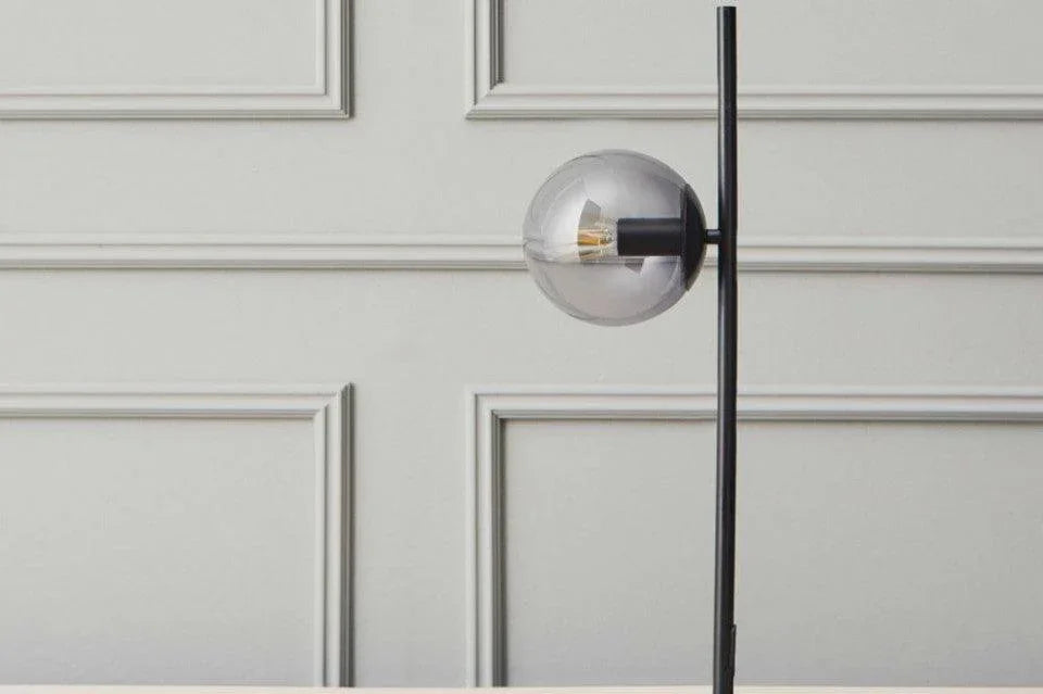 Veioza neagra din metal si sticla 57,2 cm Orb Table Black Bolia - PARIS14A.RO