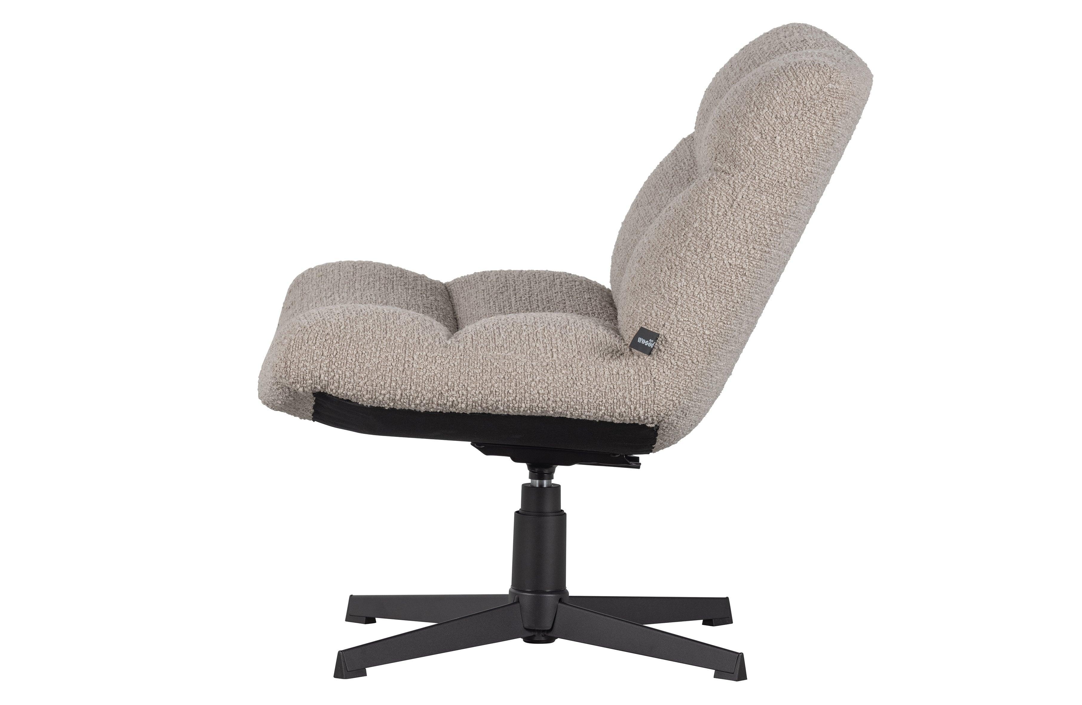 Vinny Swivel Fotormchair Bouclé nisip - PARIS14A.RO