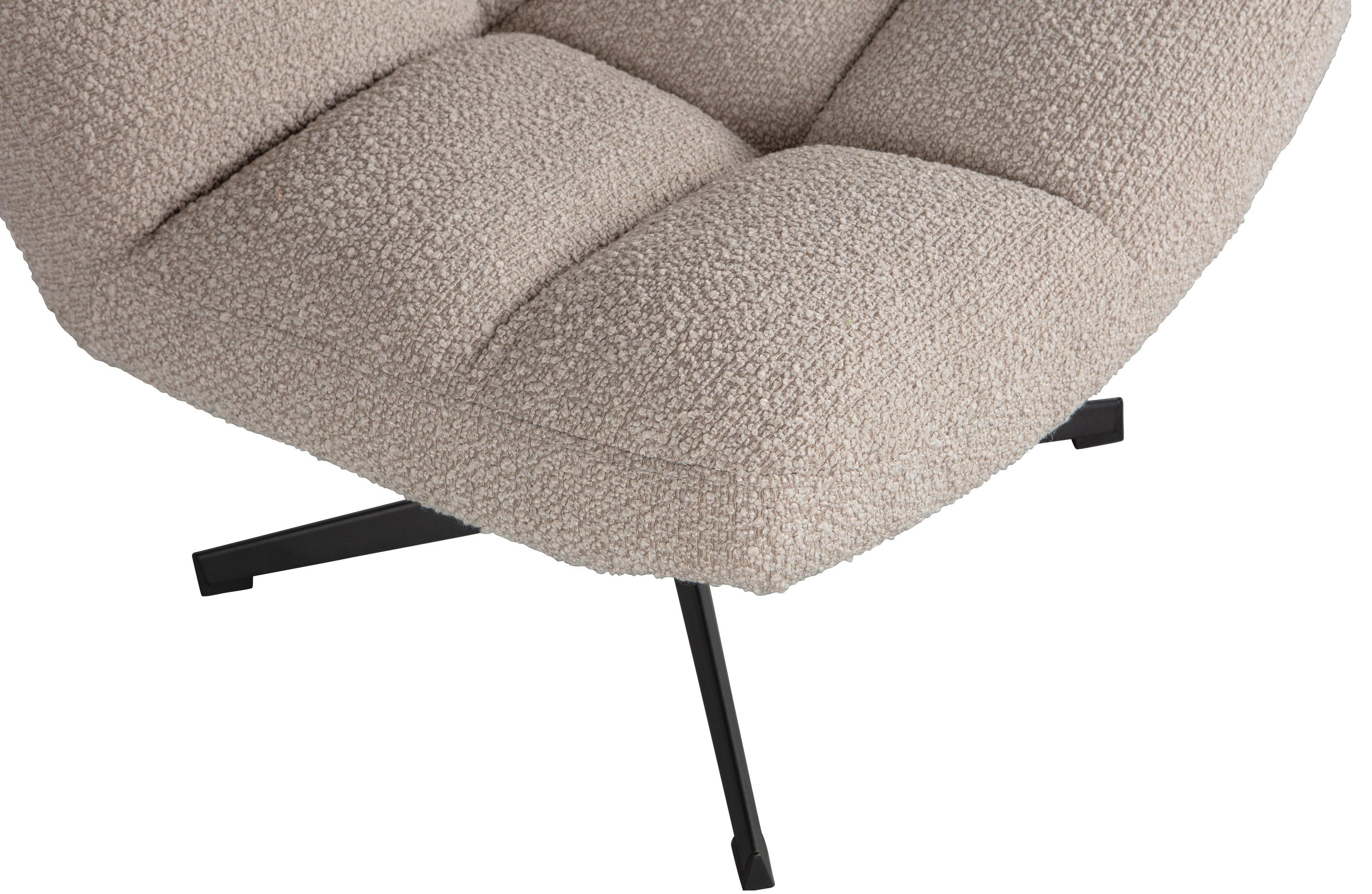 Vinny Swivel Fotormchair Bouclé nisip - PARIS14A.RO