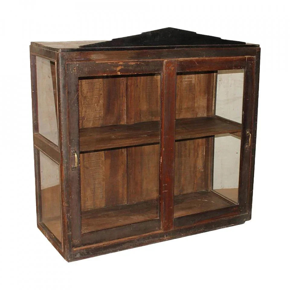 Vitrina maro din lemn de tec 122 cm Arona Raw Materials - PARIS14A.RO