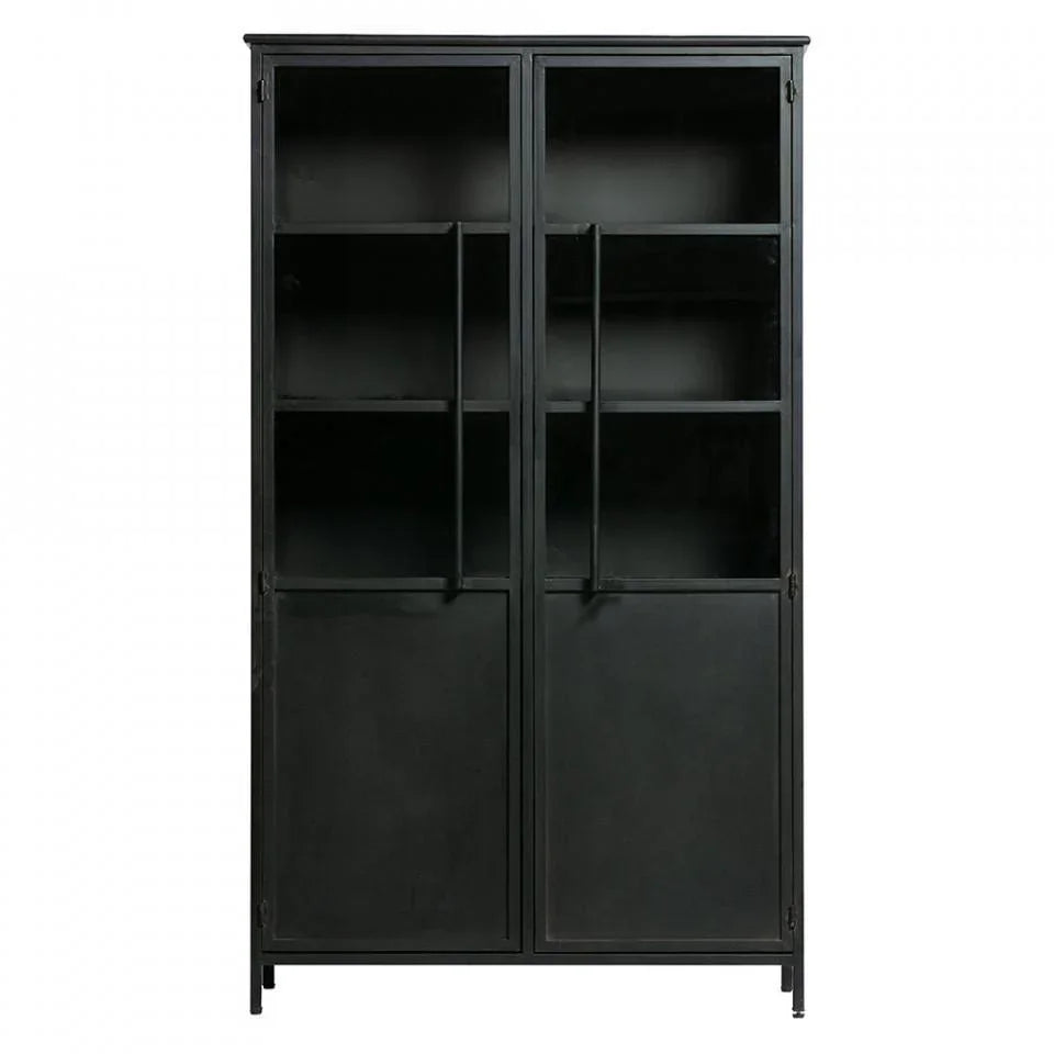 Vitrina neagra din fier si sticla 170 cm Exhibit - PARIS14A.RO
