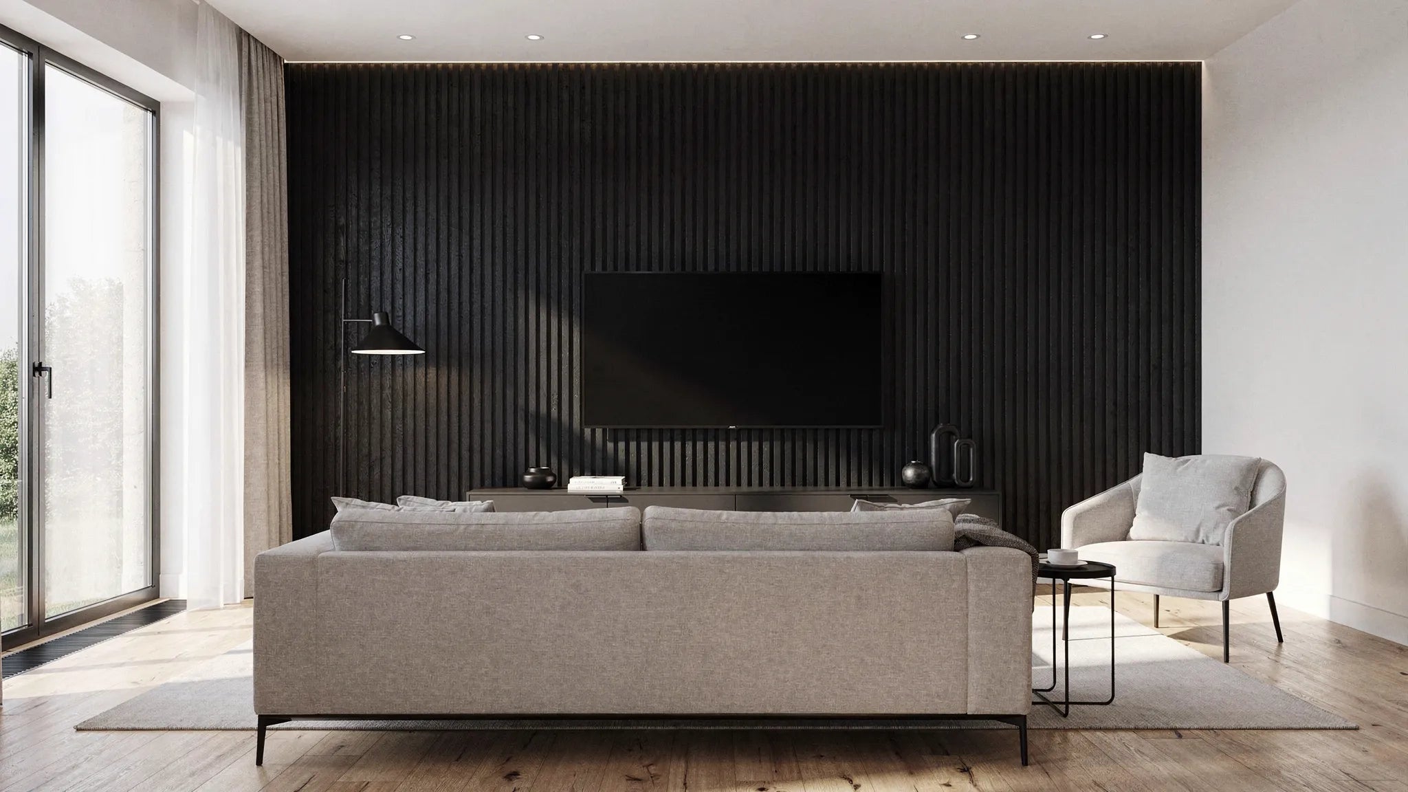 Riflaj negru: când arată elegant și când încarcă spațiul