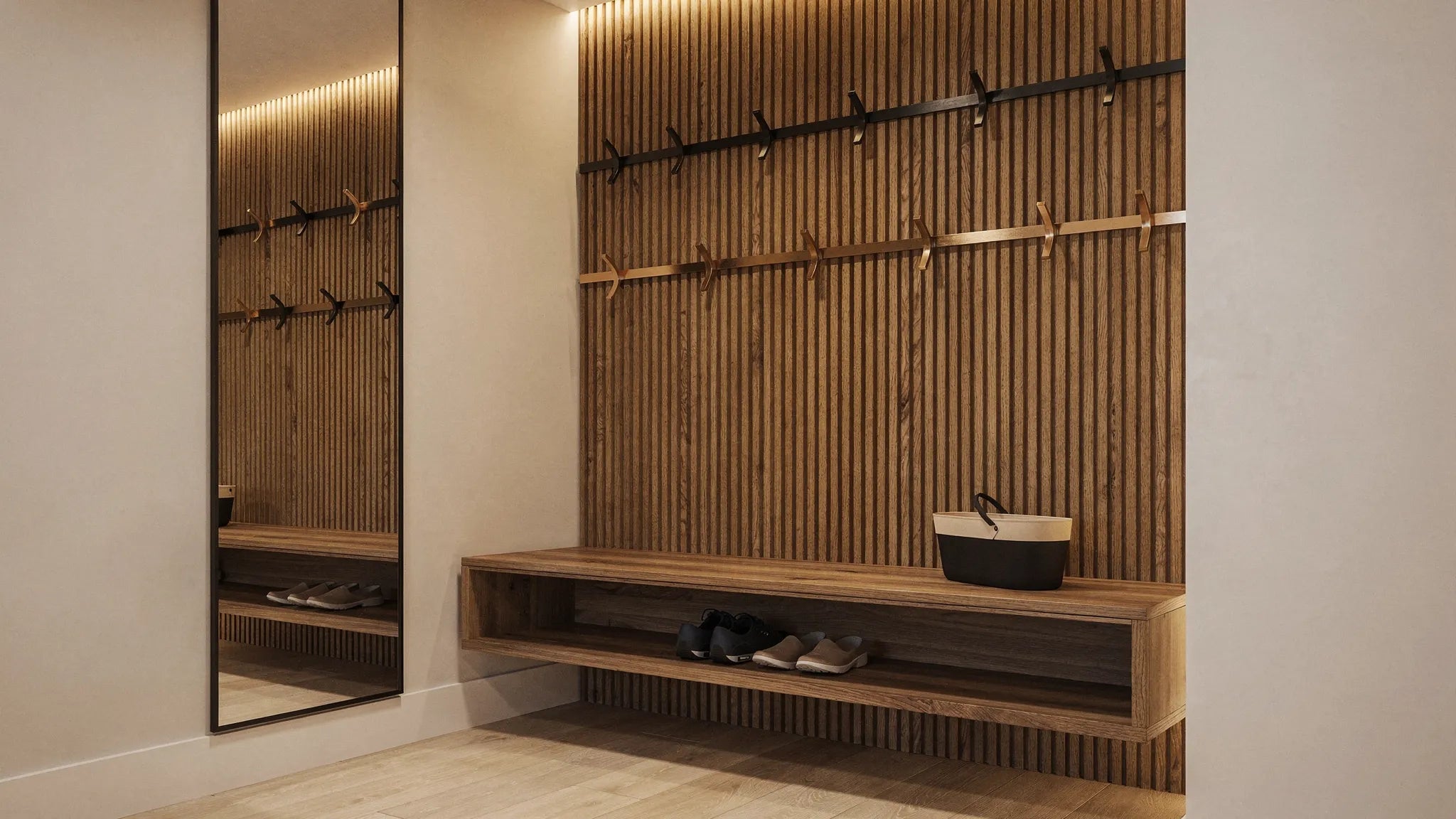 Cuier riflaj: idei de hol care par făcute pe comandă