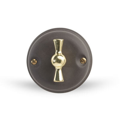 GI Gambarelli comutator clasic auriu porțelan Ardesia | Antracit