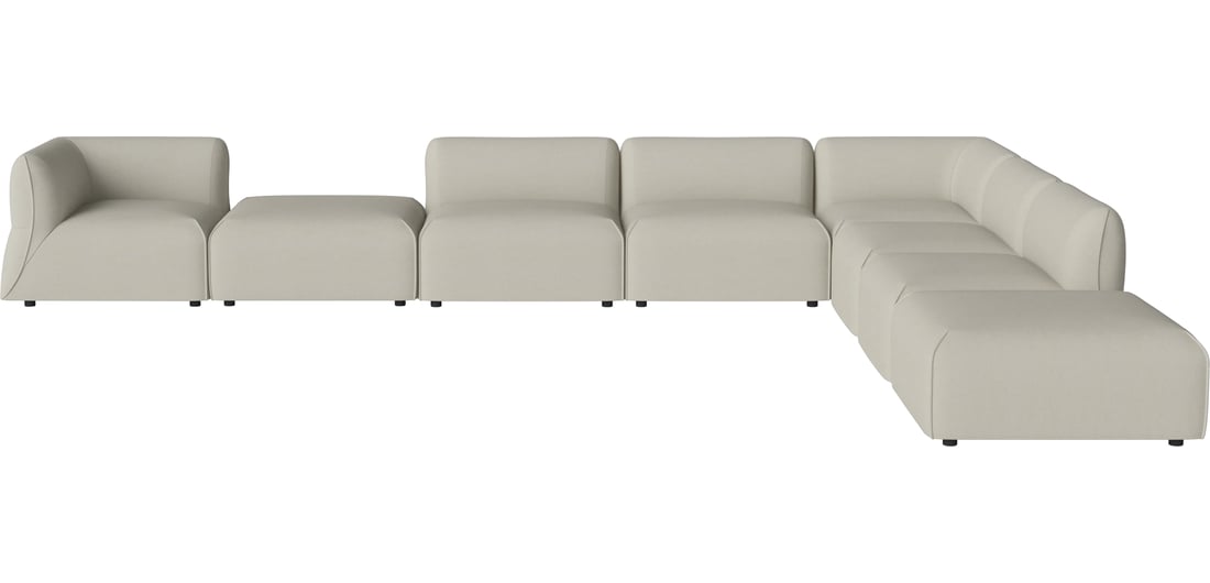 Bolia Canapea de Grădină Modulară Arke cu 8 Module și Open-end – Dreapta Brezza - Țesătură de Exterior, Nisip 450×360×71,5 cm 1