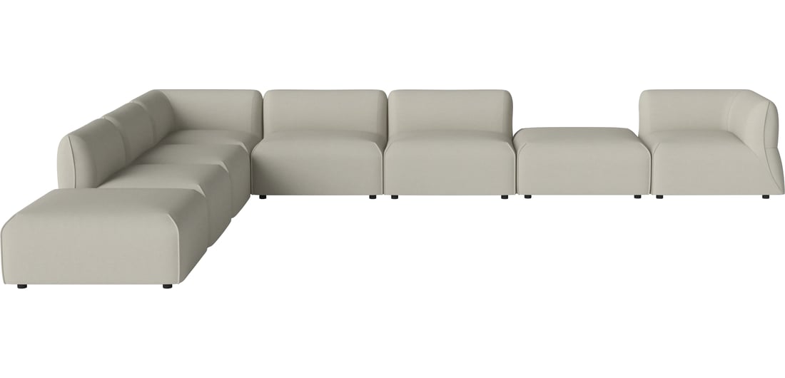 Bolia Canapea de Grădină Modulară Arke cu 8 Module și Open-end – Stânga Brezza - Țesătură de Exterior, Nisip 450×360×71,5 cm 1