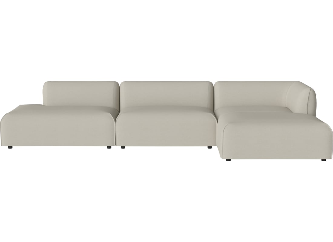 Bolia Canapea de Grădină Modulară Arke Outdoor cu 3 Module și Șezlong Dreapta 360×170 cm | Brezza - Material de Exterior, Nisip