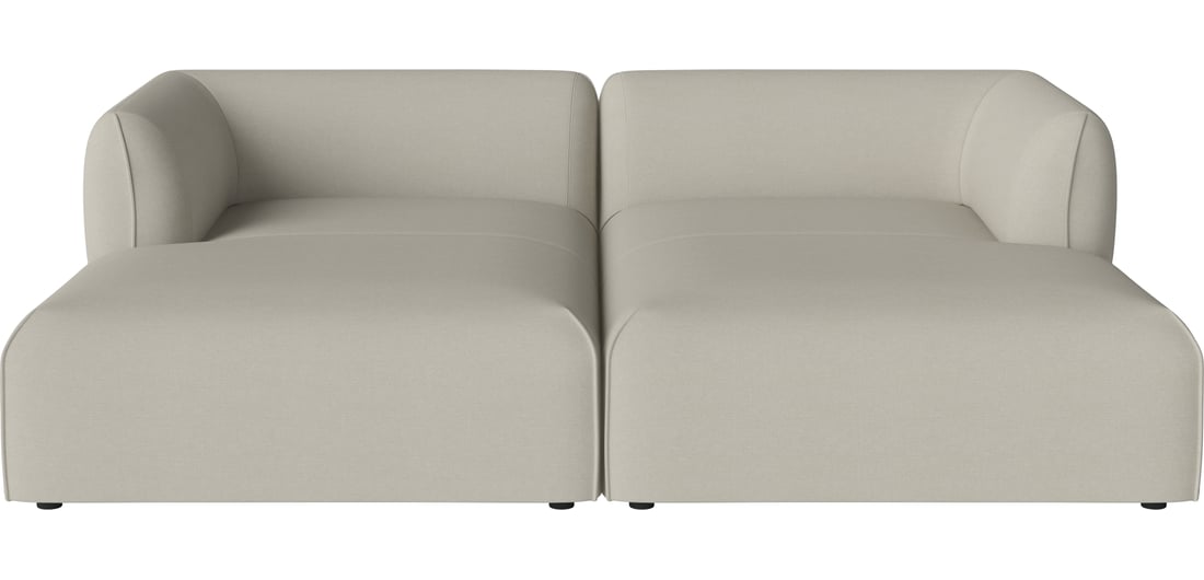 Bolia Canapea de Grădină Modulară Arke Outdoor cu 2 Module și Șezlong 234×172 cm | Brezza - Material de Exterior, Nisip