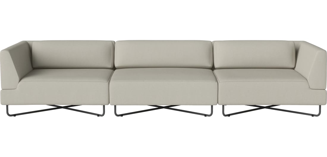 Bolia Canapea de Grădină Orlando O2 cu 3 Module - inclusiv Perne Brezza - Țesătură de Exterior, Nisip 300×100×67 cm 1