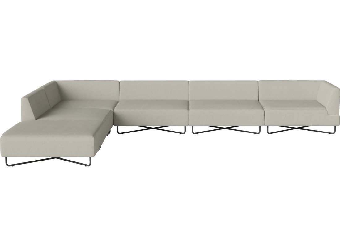 Bolia Canapea de Grădină Modulară Orlando O2 cu 6 Module și Open-end – Stânga Brezza - Țesătură de Exterior, Nisip 300×100×67 cm 2