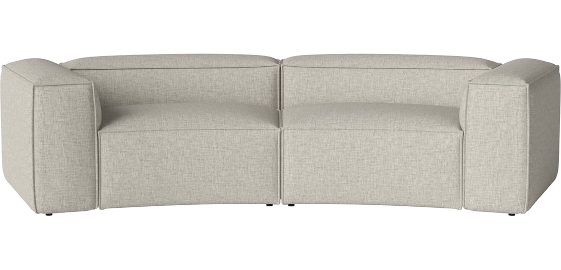 Bolia Canapea Modulară Cosima Curbat 2 Module 100 cm cu Colț Mic | Nantes - Țesătură Fină, Nisip | 304×127×68 cm