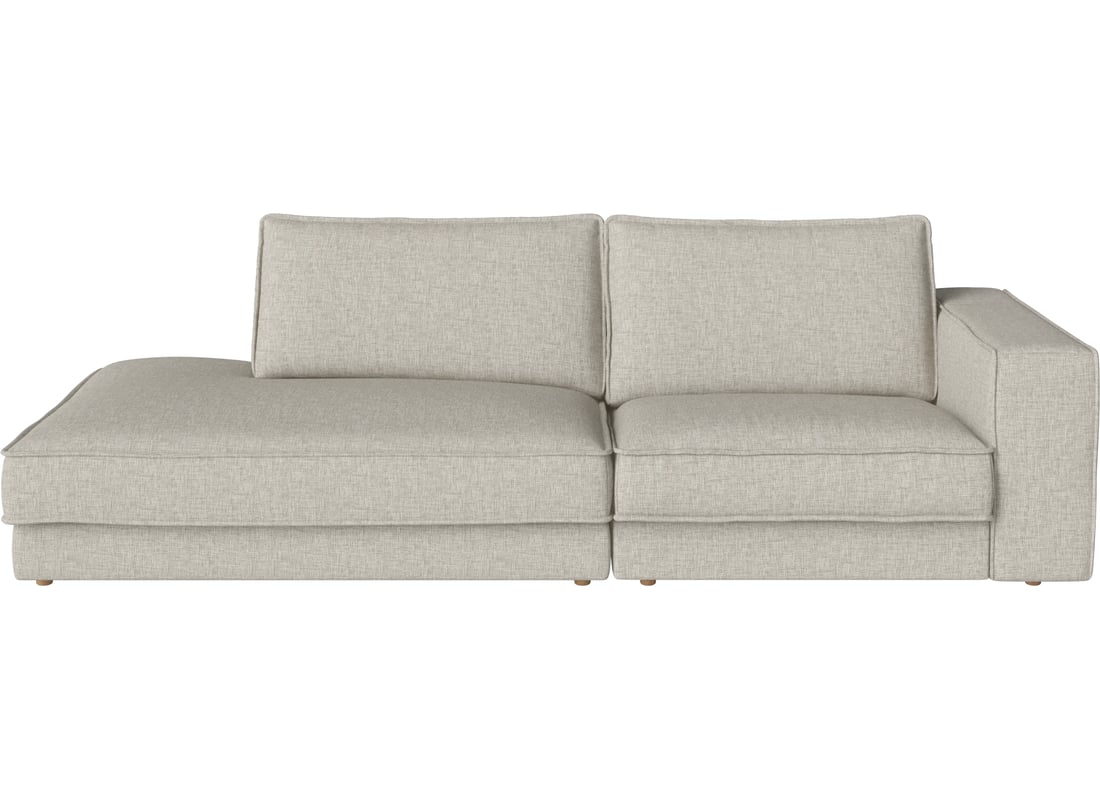 Bolia Canapea Modulară Noora cu 2 Module și Colț Mic - Stânga Nantes - Glat vävning, Sand 255×107 cm 80 cm 2