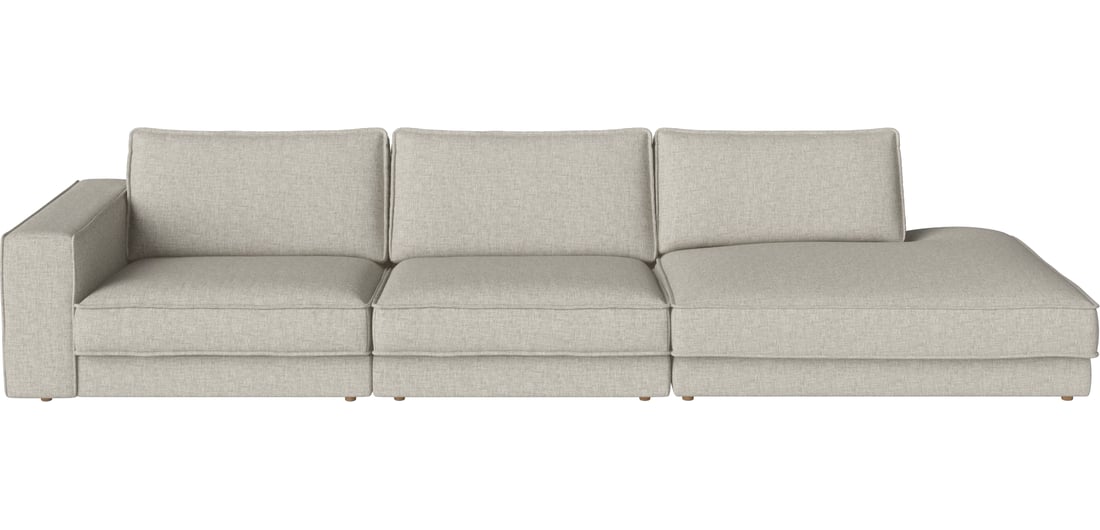 Bolia Canapea Modulară Noora cu 3 Module și Colț Mic - Dreapta Nantes - Glat vävning, Sand 365×127 cm 80 cm 1