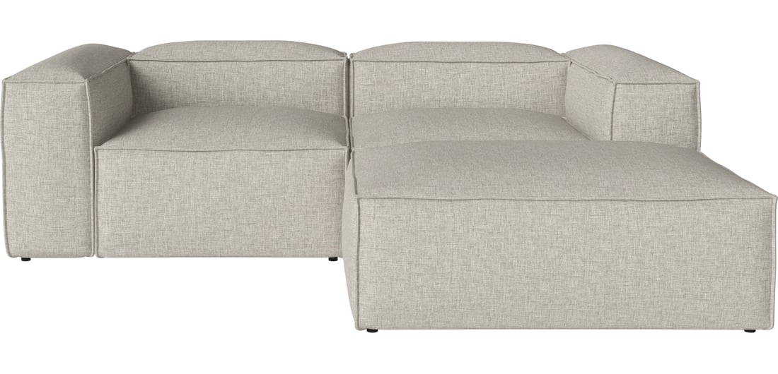 Bolia Canapea Modulară Cosima cu 2 Module Mici Adâncime 120 cm și Puf Mare Nantes - Țesătură Netedă, Nisip 246×123×66 cm 1