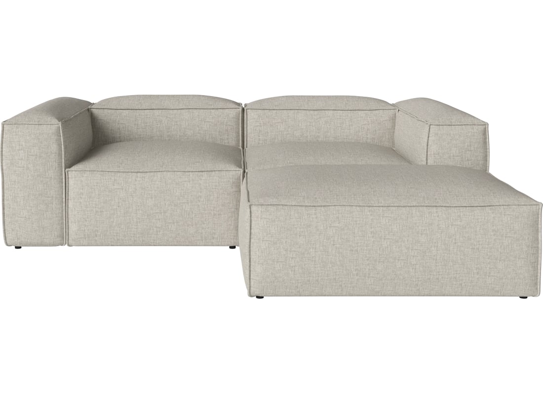 Bolia Canapea Modulară Cosima cu 2 Module Mici Adâncime 120 cm și Puf Mare Nantes - Țesătură Netedă, Nisip 246×123×66 cm 2