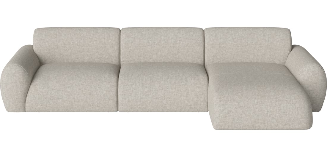 Bolia Canapea Modulară Núvol cu 3 Module, Mic Colț și Șezlong - Dreapta Nantes - Țesătură Netedă, Nisip 321×111×73 cm 1