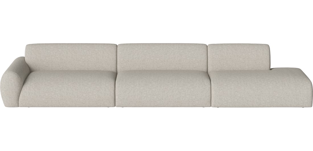 Bolia Canapea Modulară Núvol cu 3 Module, Mare Colț și Open-end - Dreapta Nantes - Țesătură Netedă, Nisip 412×111×73 cm 1