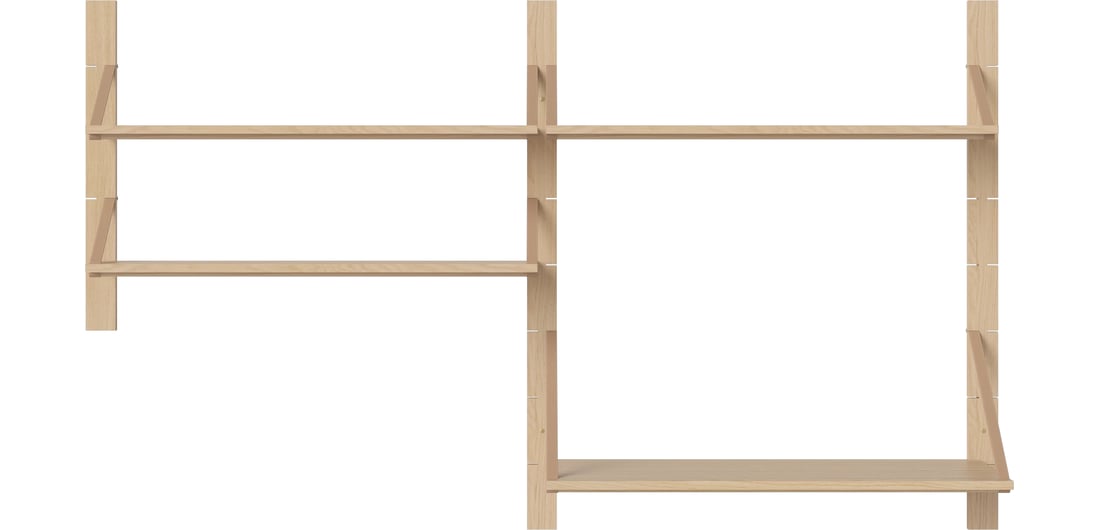 Bolia Combinație Living Strap 01 Stejar Alb Uluit Masiv 1