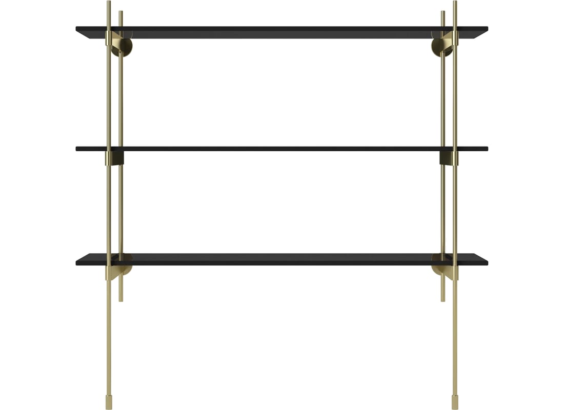 Bolia Combinație de Rafturi ROD 14 Sticlă Transparentă/Neagră 86×36,70×85 cm 2