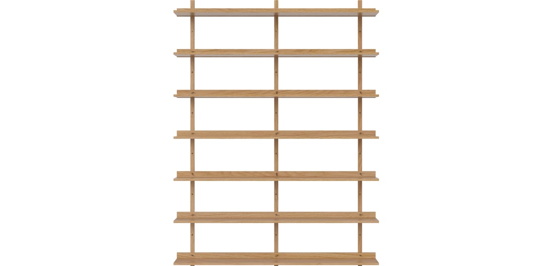 Bolia Sistem Raft de Perete Kari 210×157 Stejar Uluit, Furnir 156,70×24,70×209,60 cm 1
