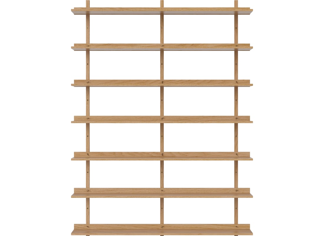 Bolia Sistem Raft de Perete Kari 210×157 Stejar Uluit, Furnir 156,70×24,70×209,60 cm 2