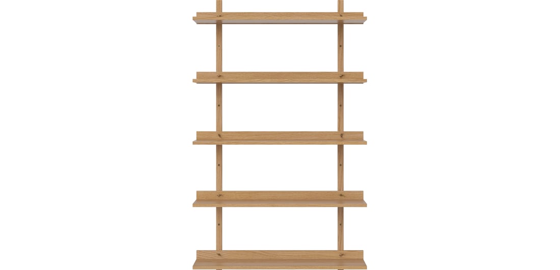 Bolia Sistem Raft de Perete Kari 146×90 Stejar Uluit, Furnir 90×24,70×145,60 cm 1