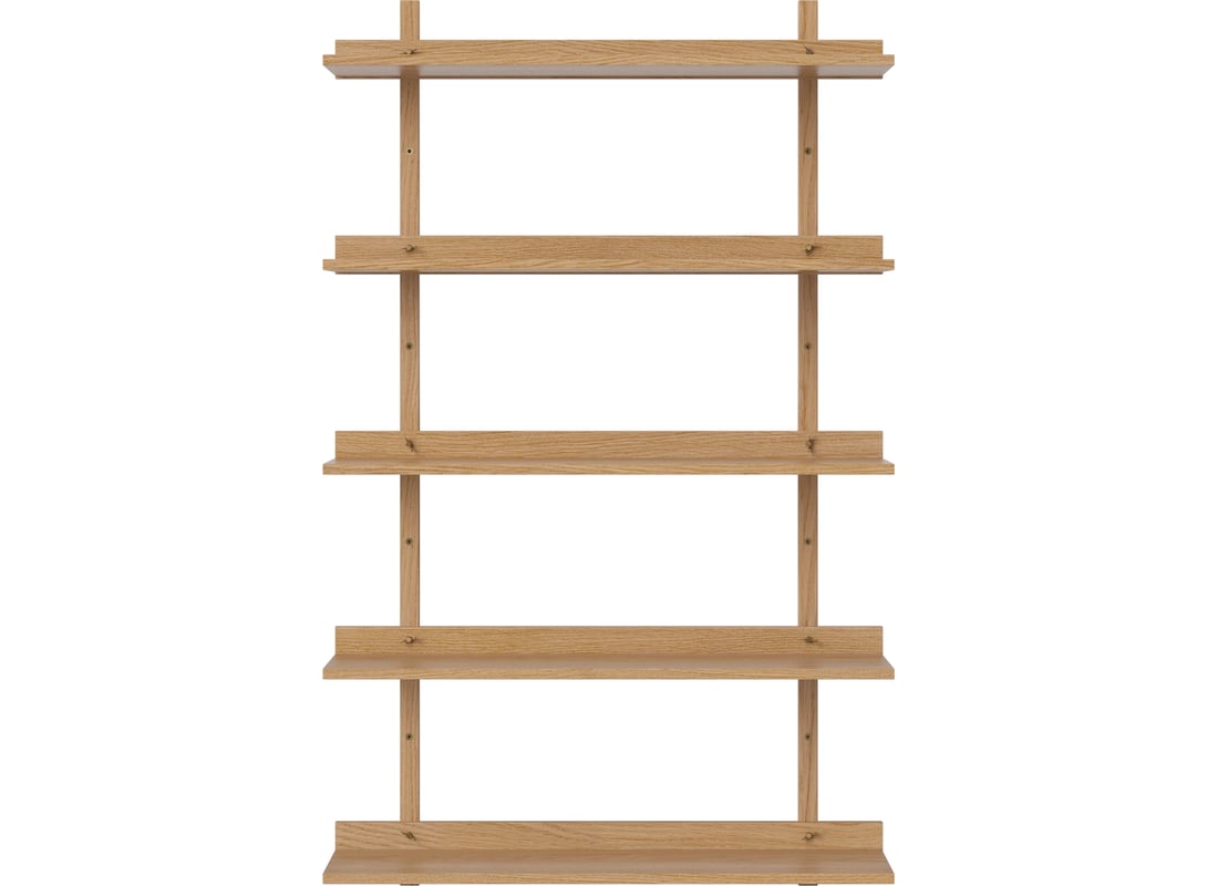 Bolia Sistem Raft de Perete Kari 146×90 Stejar Uluit, Furnir 90×24,70×145,60 cm 2