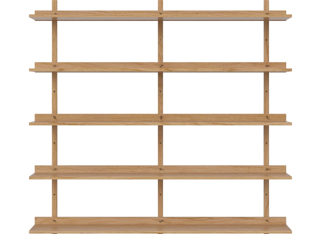 Bolia Sistem Raft de Perete Kari 146×157 Stejar Uluit, Furnir 156,70×24,70×145,60 cm 2
