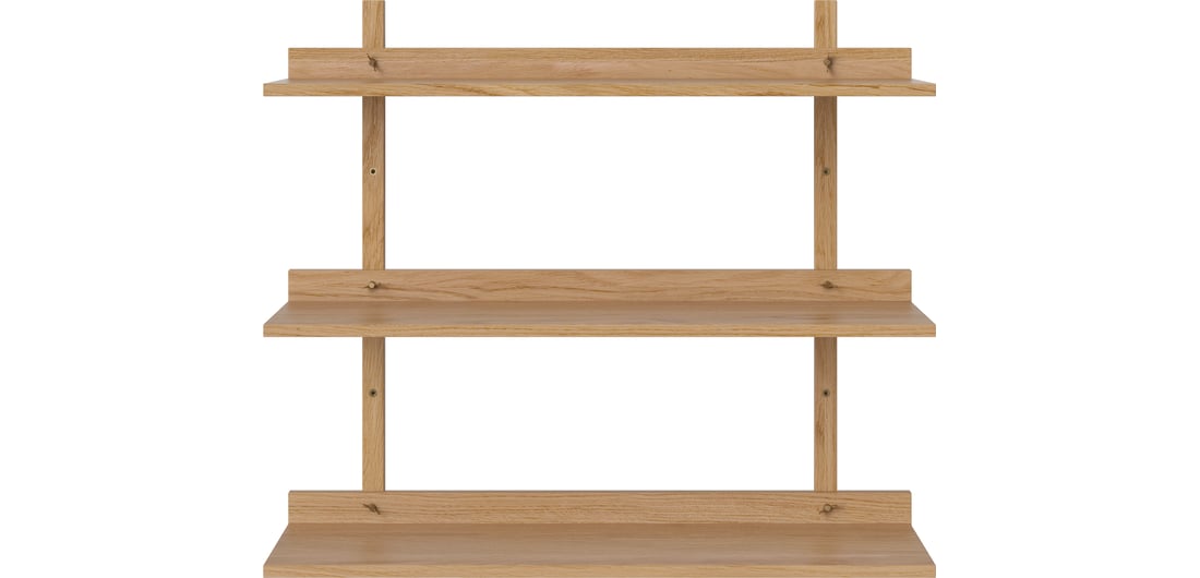 Bolia Sistem Raft de Perete Kari 82×90 Stejar Uluit, Furnir 90×24,70×81,60 cm 1