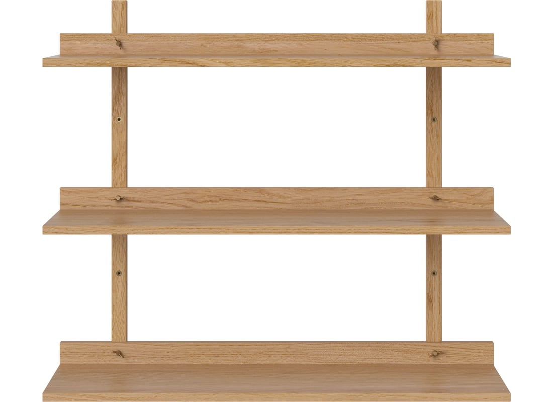 Bolia Sistem Raft de Perete Kari 82×90 Stejar Uluit, Furnir 90×24,70×81,60 cm 2