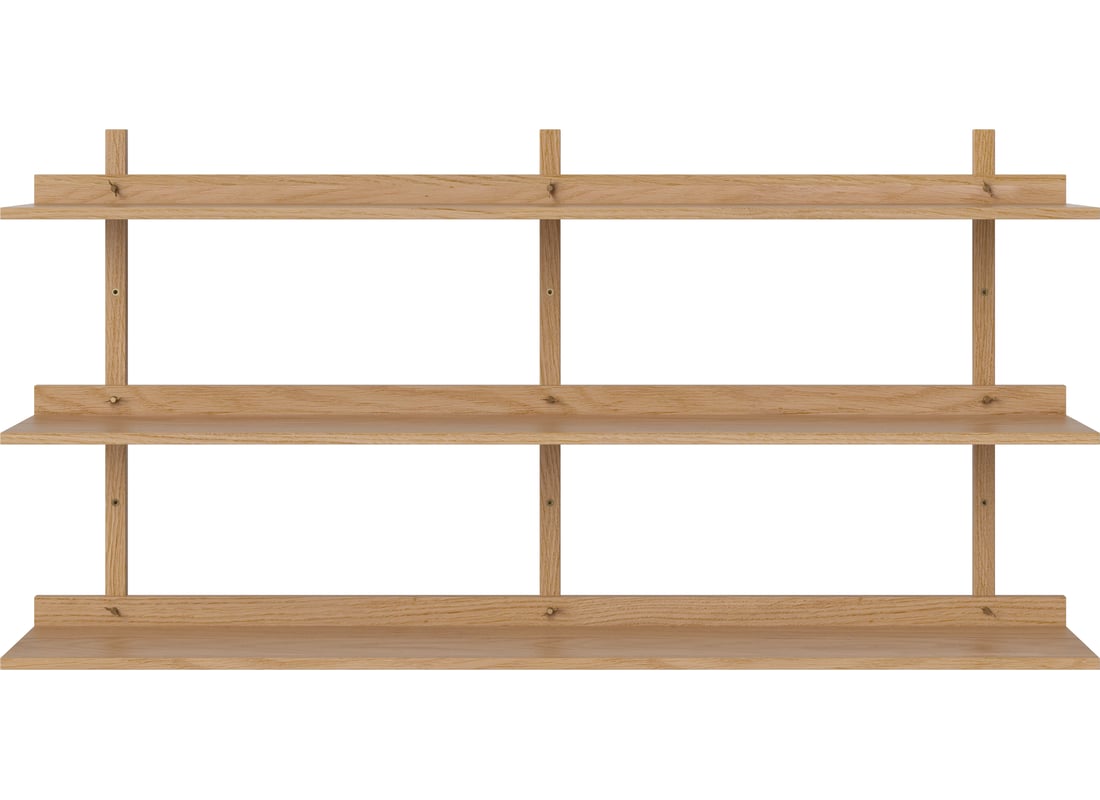 Bolia Sistem Raft de Perete Kari 82×157 Stejar Uluit, Furnir 156,70×24,70×81,60 cm 2