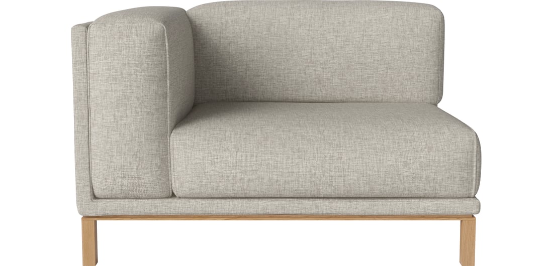 Bolia Modul de Spătar Cosy cu Braț Stânga Nantes - Țesătură Netedă, Nisip 124×94×75 cm 1