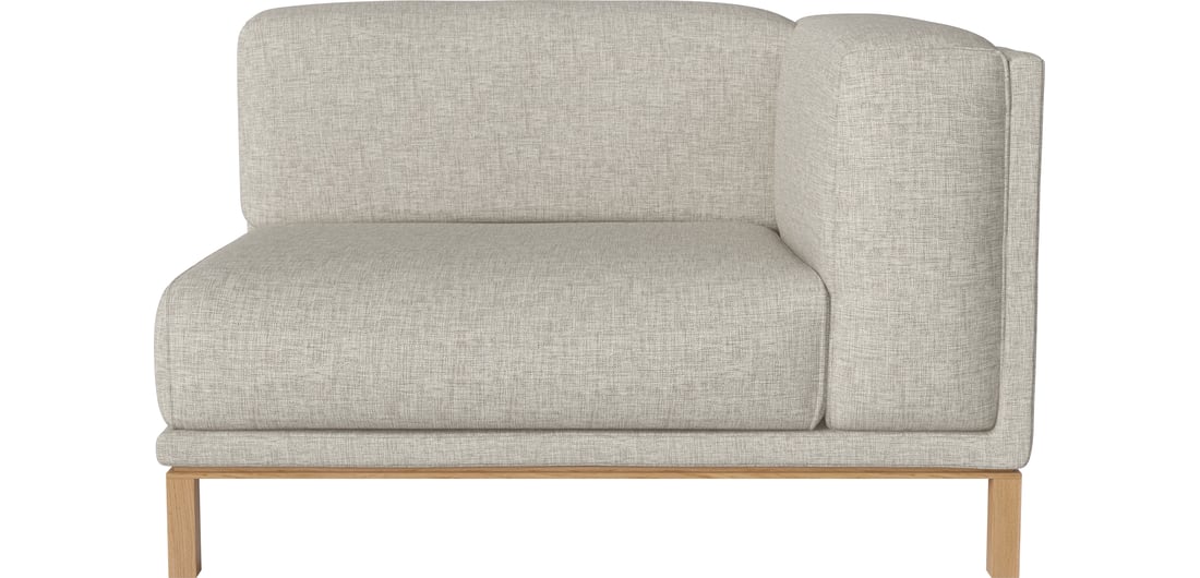 Bolia Modul de Spătar Cosy cu Braț Dreapta Nantes - Țesătură Netedă, Nisip 124×94×75 cm 1