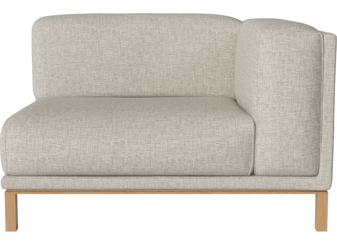 Bolia Modul de Spătar Cosy cu Braț Dreapta Nantes - Țesătură Netedă, Nisip 124×94×75 cm 2