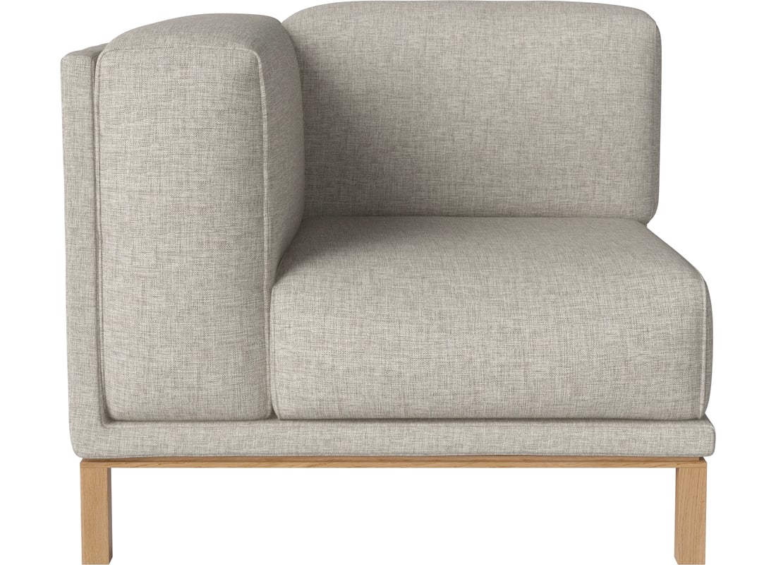 Bolia Modul de Spătar Cosy cu Braț Stânga - Mic Nantes - Țesătură Netedă, Nisip 94×94×75 cm 2
