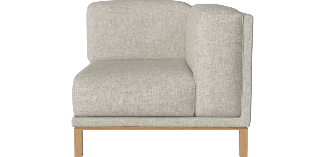 Bolia Modul de Spătar Cosy cu Braț Dreapta - Mic Nantes - Țesătură Netedă, Nisip 94×94×75 cm 1