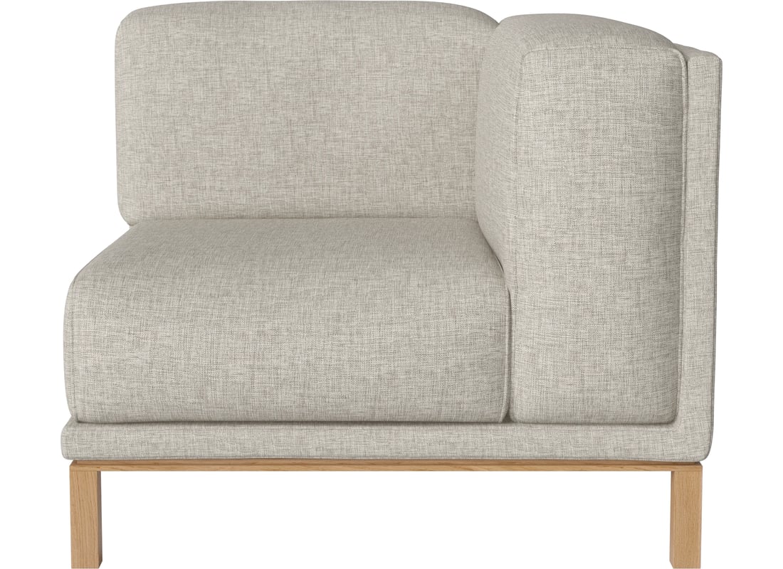 Bolia Modul de Spătar Cosy cu Braț Dreapta - Mic Nantes - Țesătură Netedă, Nisip 94×94×75 cm 2