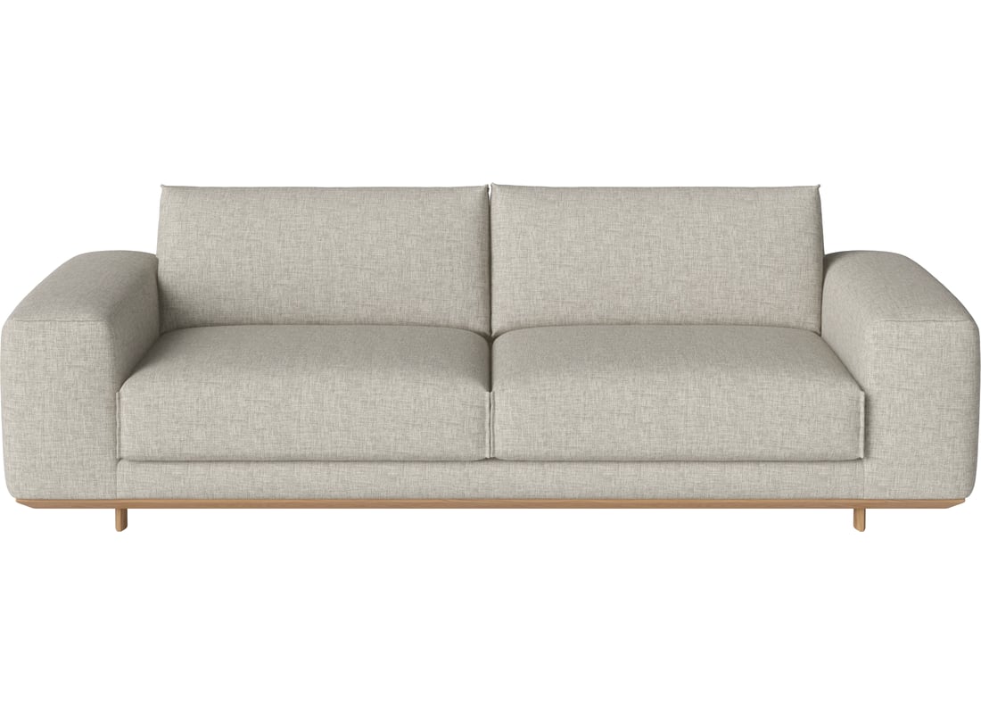 Bolia Canapea Gest 2,5-Locuri Nantes - Țesătură Netedă, Nisip 230×104×71 cm 2