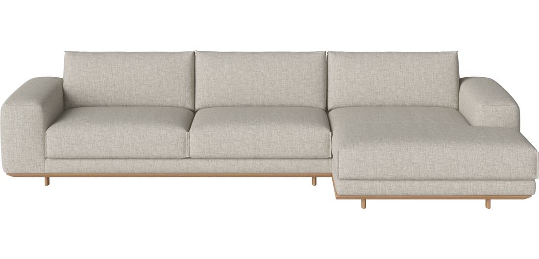 Bolia Canapea Gest 4-Locuri cu Șezlong Dreapta Nantes - Țesătură Netedă, Nisip 315×104×71 cm 1
