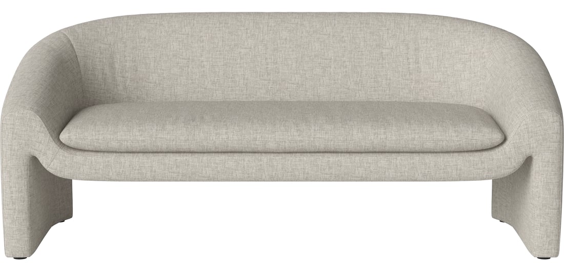 Bolia Canapea Mielo 2,5 Locuri Nantes - Țesătură Netedă, Nisip 182×84×72 cm 1